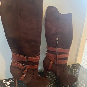 Sam Edelman Roula dark brown suede boot